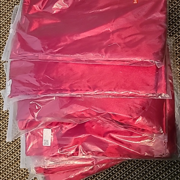 Red silk satin pjs with white piping. Brand new. Great for Christmas, valentine - Picture 6 of 6